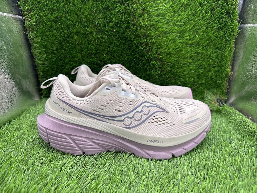 Saucony Guide 18 S10998-142 Athletic Sneaker Women's 9.5 Beige Mesh Gym Jogging